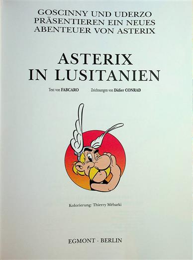 Asterix in Lusitanien Inhaltsverzeichnis