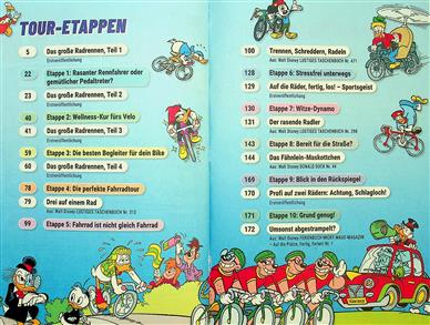 Lustiges Taschenbuch Fahrrad 1 Inhaltsverzeichnis