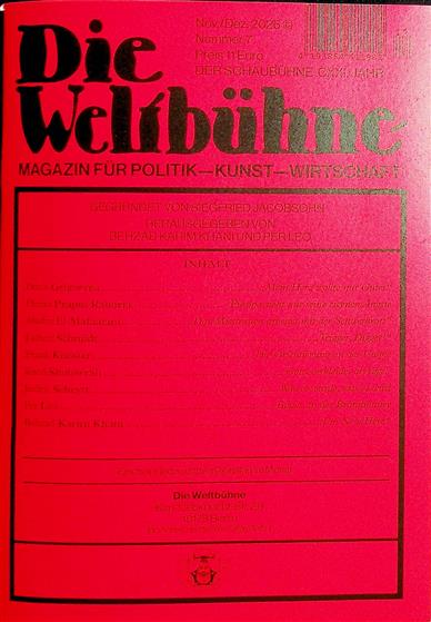 Weltbühne Inhaltsverzeichnis