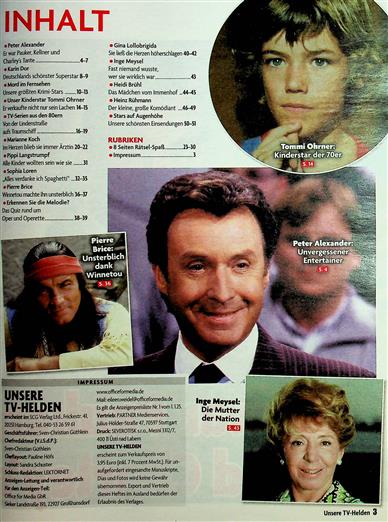 Unsere TV-Helden Inhaltsverzeichnis