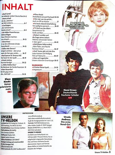 Unsere TV-Helden Inhaltsverzeichnis