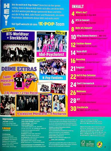 Hey! K-Pop Inhaltsverzeichnis