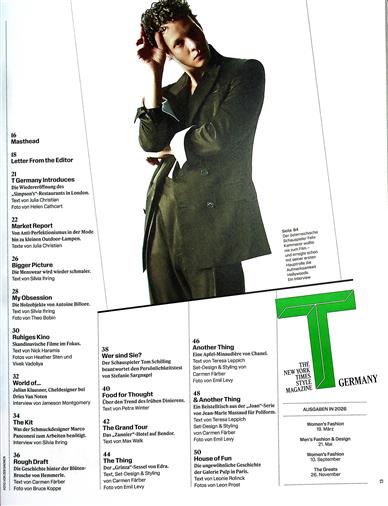 T-Germany - NYT Style Inhaltsverzeichnis
