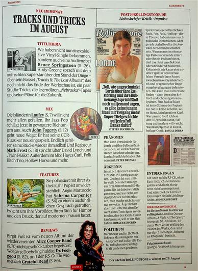 Rolling Stone Inhaltsverzeichnis