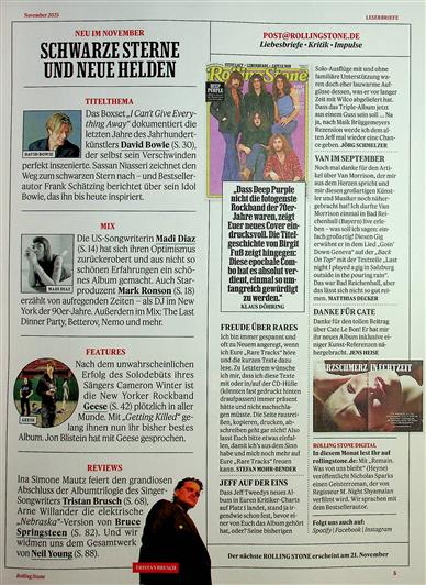 Rolling Stone Inhaltsverzeichnis