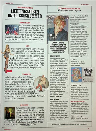 Rolling Stone Inhaltsverzeichnis