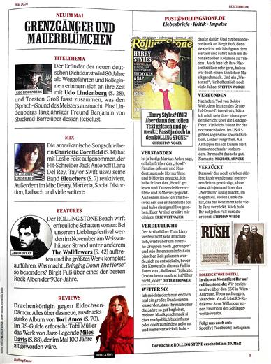 Rolling Stone Inhaltsverzeichnis