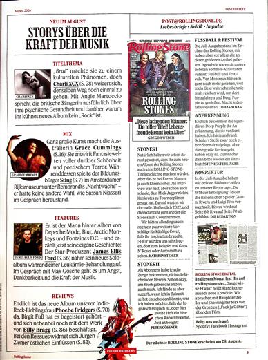 Rolling Stone Inhaltsverzeichnis