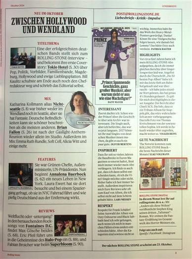 Rolling Stone Inhaltsverzeichnis