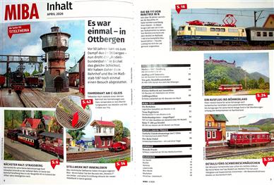 Miba Miniaturbahnen Inhaltsverzeichnis