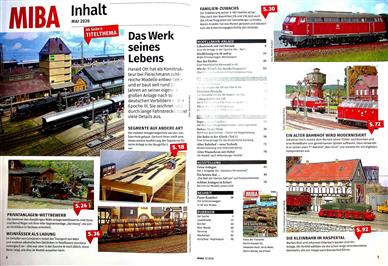 Miba Miniaturbahnen Inhaltsverzeichnis