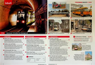 Strassenbahn Magazin Inhaltsverzeichnis