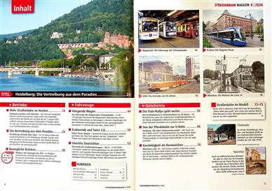 Strassenbahn Magazin Inhaltsverzeichnis