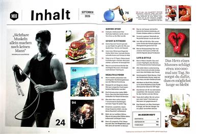 Men's Health Inhaltsverzeichnis
