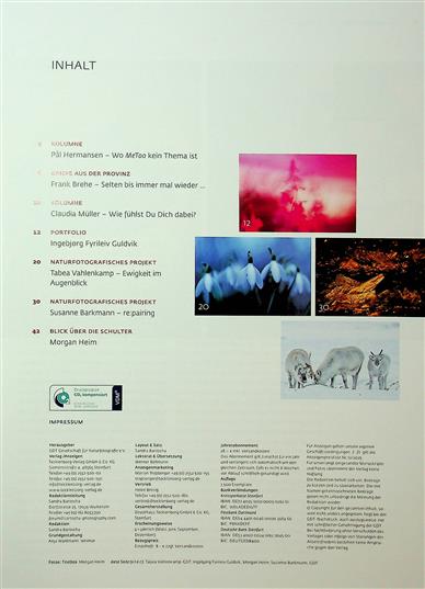 Naturfoto Inhaltsverzeichnis