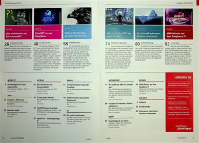 entwickler magazin Inhaltsverzeichnis
