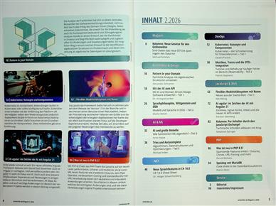 entwickler magazin Inhaltsverzeichnis