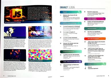 entwickler magazin Inhaltsverzeichnis