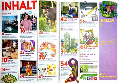 GEOlino Inhaltsverzeichnis