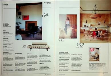 AD Architectural Digest Inhaltsverzeichnis