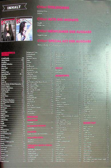 Orkus Inhaltsverzeichnis