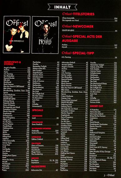 Orkus Inhaltsverzeichnis