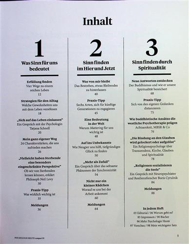 Psychologie Heute Compact Inhaltsverzeichnis