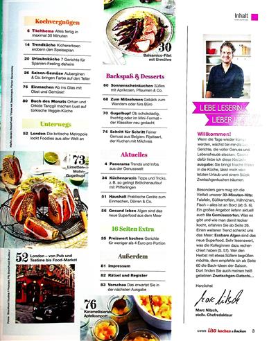 Lisa Kochen & Backen Inhaltsverzeichnis