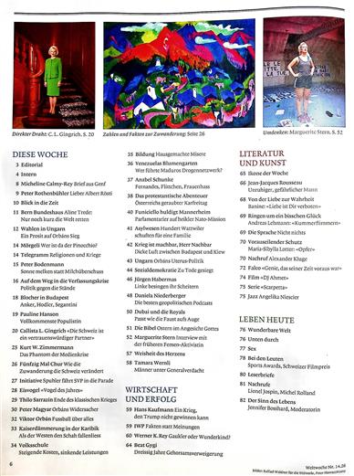 Weltwoche Inhaltsverzeichnis