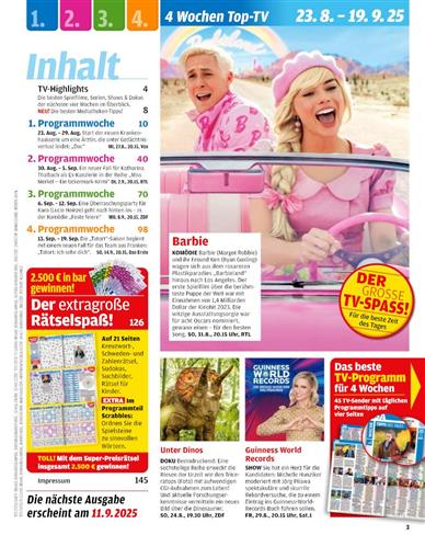 Nur TV Inhaltsverzeichnis