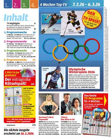 Nur TV Inhaltsverzeichnis