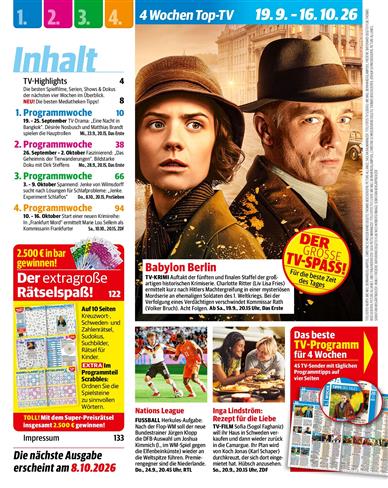 Nur TV Inhaltsverzeichnis