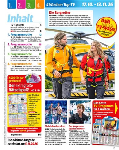 Nur TV Inhaltsverzeichnis
