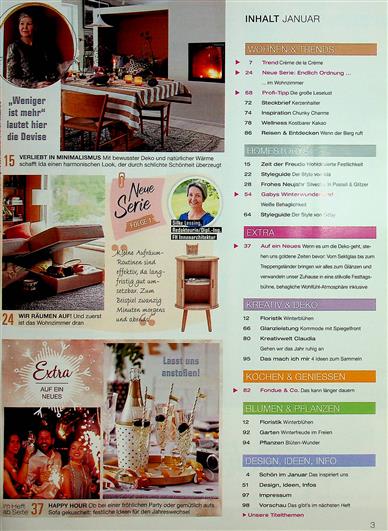 Lisa Wohnen & Dekorieren Inhaltsverzeichnis