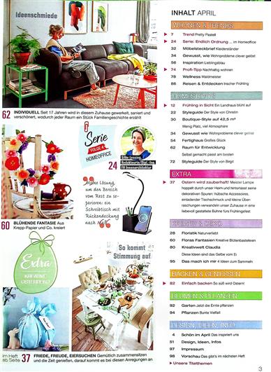 Lisa Wohnen & Dekorieren Inhaltsverzeichnis