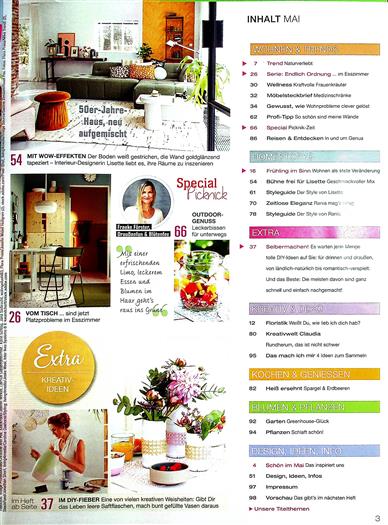 Lisa Wohnen & Dekorieren Inhaltsverzeichnis
