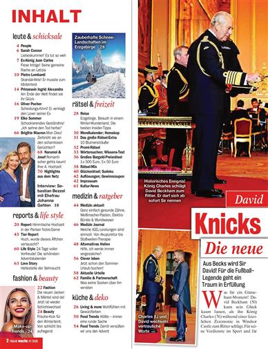 Neue Woche Inhaltsverzeichnis