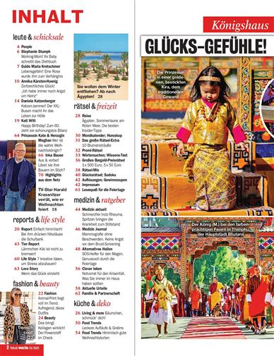 Neue Woche Inhaltsverzeichnis