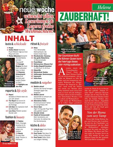 Neue Woche Inhaltsverzeichnis