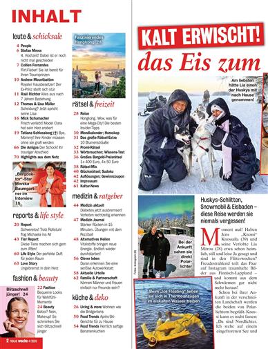 Neue Woche Inhaltsverzeichnis