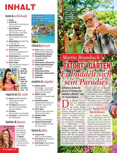 Neue Woche Inhaltsverzeichnis