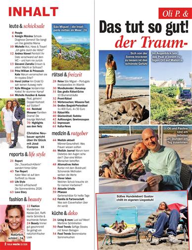 Neue Woche Inhaltsverzeichnis