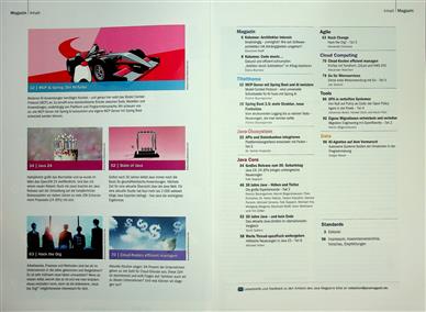 Java Magazin Inhaltsverzeichnis