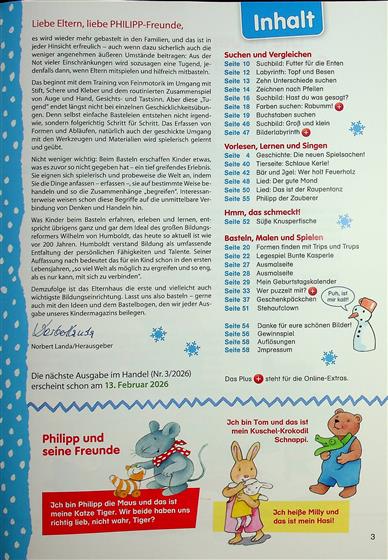 Philipp die Maus Inhaltsverzeichnis