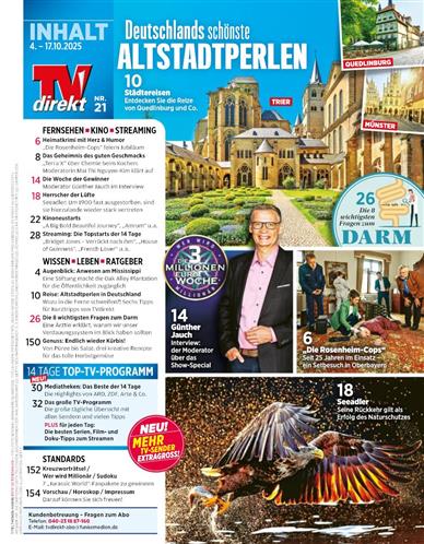 TV Direkt Inhaltsverzeichnis