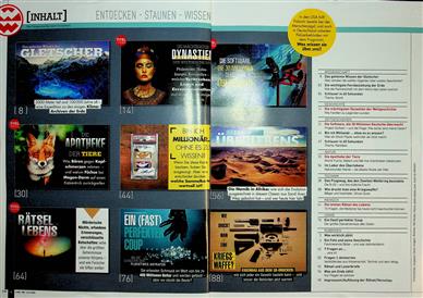 Welt der Wunder Inhaltsverzeichnis