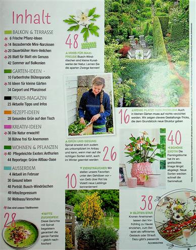 Lisa Blumen & Pflanzen Inhaltsverzeichnis
