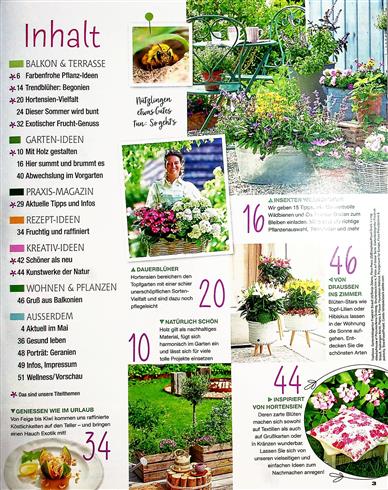 Lisa Blumen & Pflanzen Inhaltsverzeichnis