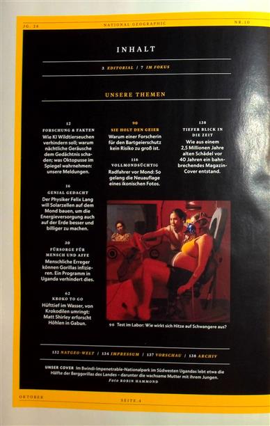National Geographic Inhaltsverzeichnis