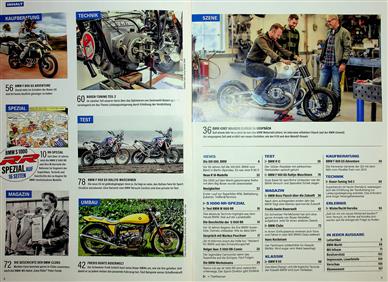 BMW Motorräder Inhaltsverzeichnis